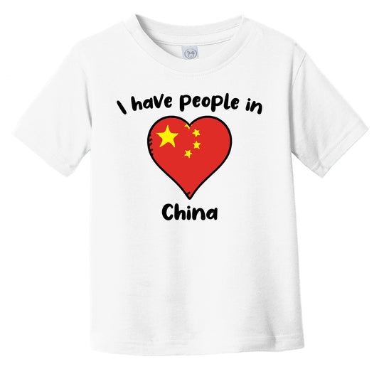 Chinese Flag Heart I Have People In China Infant Toddler T-Shirt