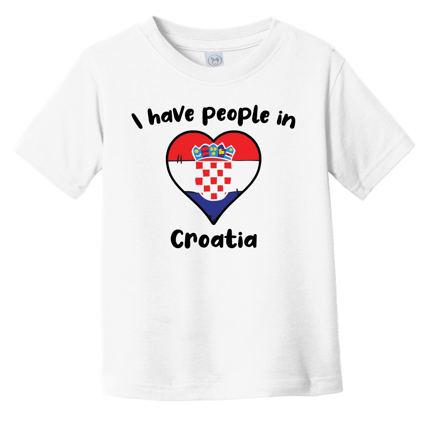 Croatian Flag Heart I Have People In Croatia Infant Toddler T-Shirt