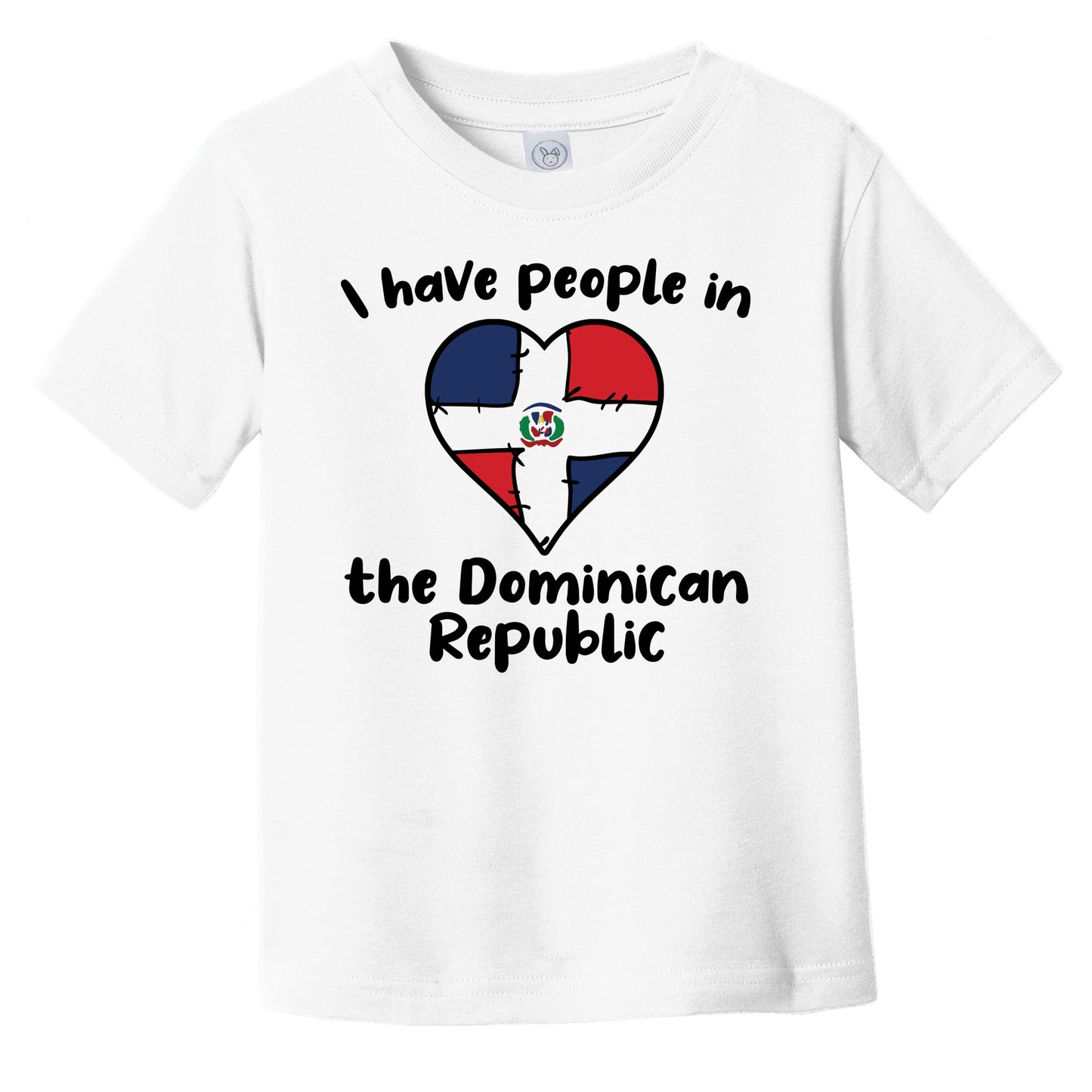 Dominican Flag Heart I Have People In the Dominican Republic Infant Toddler T-Shirt