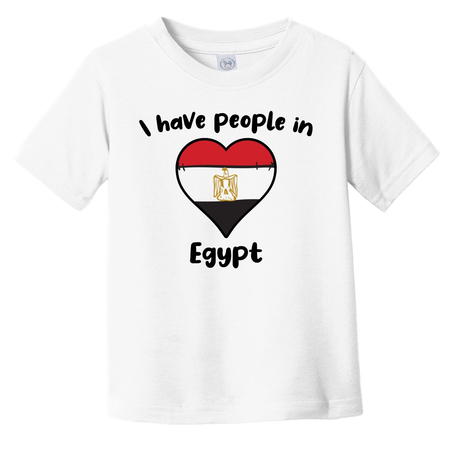 Egyptian Flag Heart I Have People In Egypt Infant Toddler T-Shirt