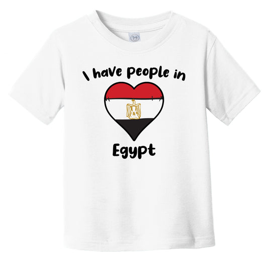 Egyptian Flag Heart I Have People In Egypt Infant Toddler T-Shirt