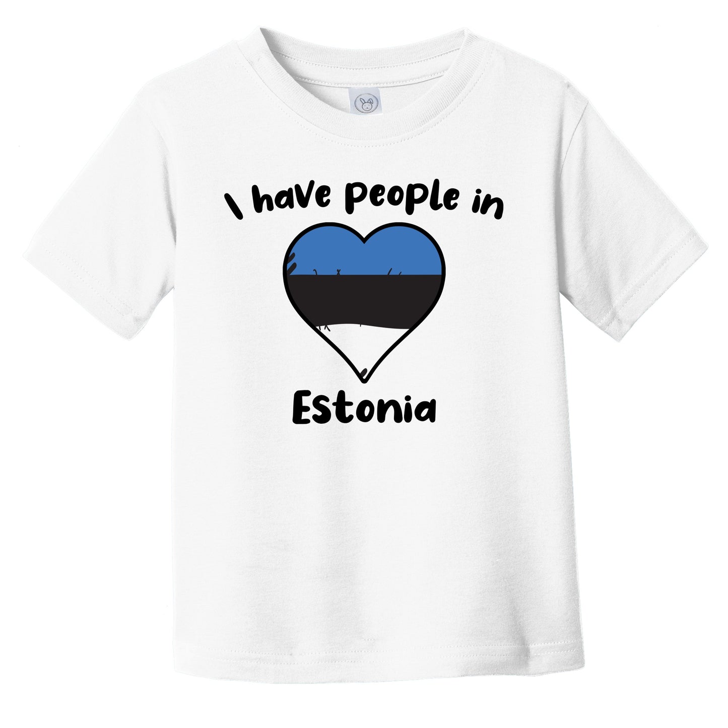 Estonian Flag Heart I Have People In Estonia Infant Toddler T-Shirt