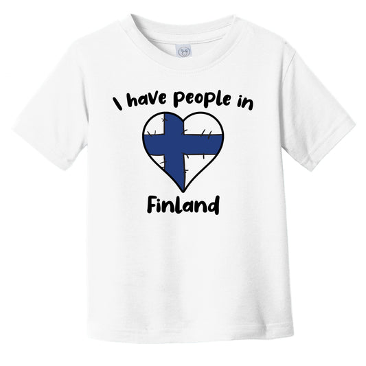 Finnish Flag Heart I Have People In Finland Infant Toddler T-Shirt