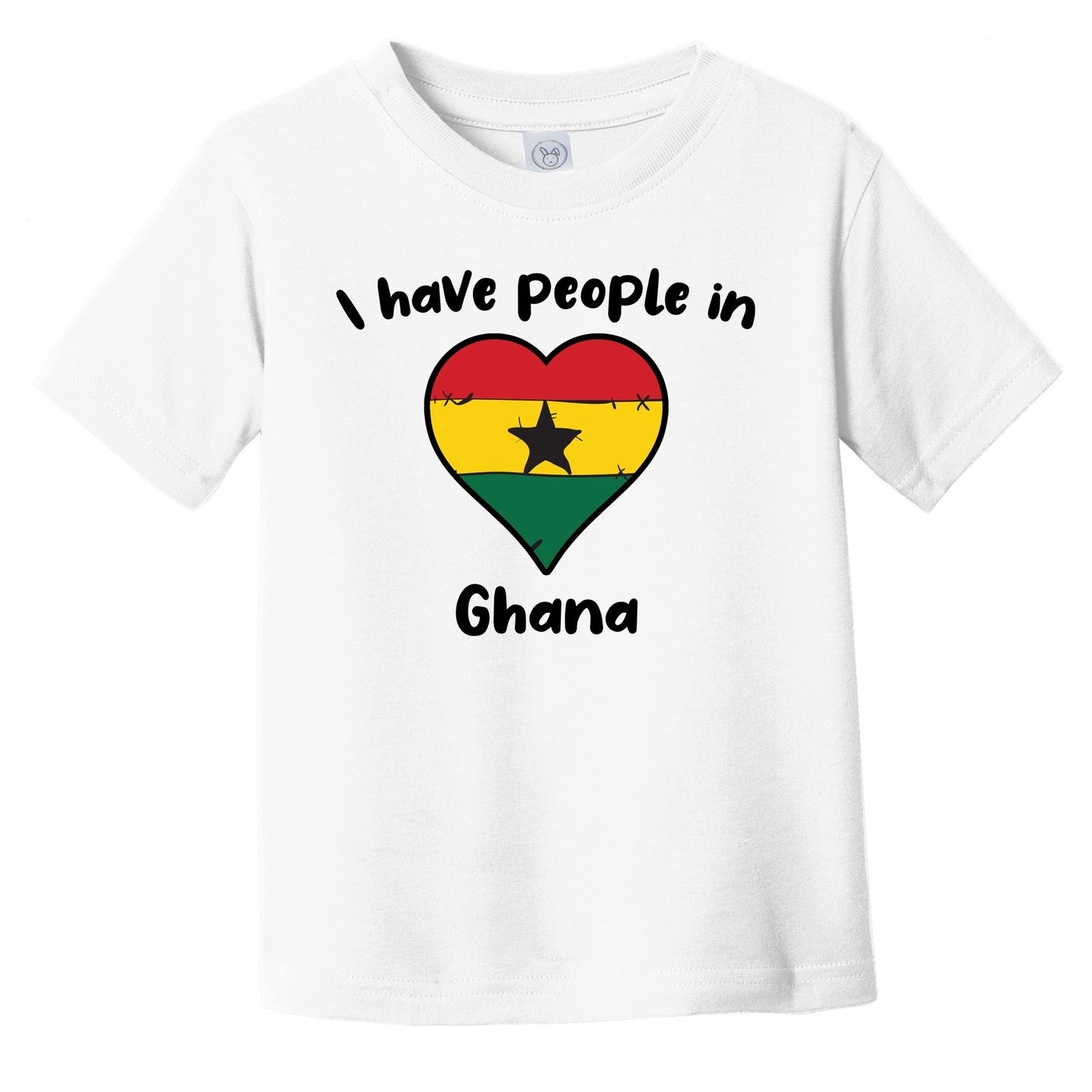 Ghanaian Flag Heart I Have People In Ghana Infant Toddler T-Shirt
