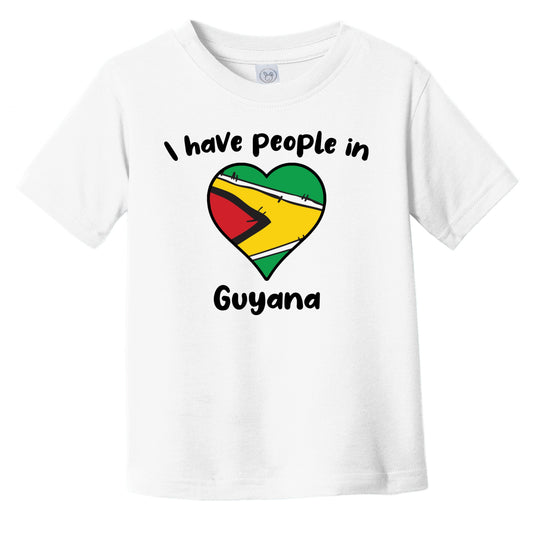 Guyanese Flag Heart I Have People In Guyana Infant Toddler T-Shirt
