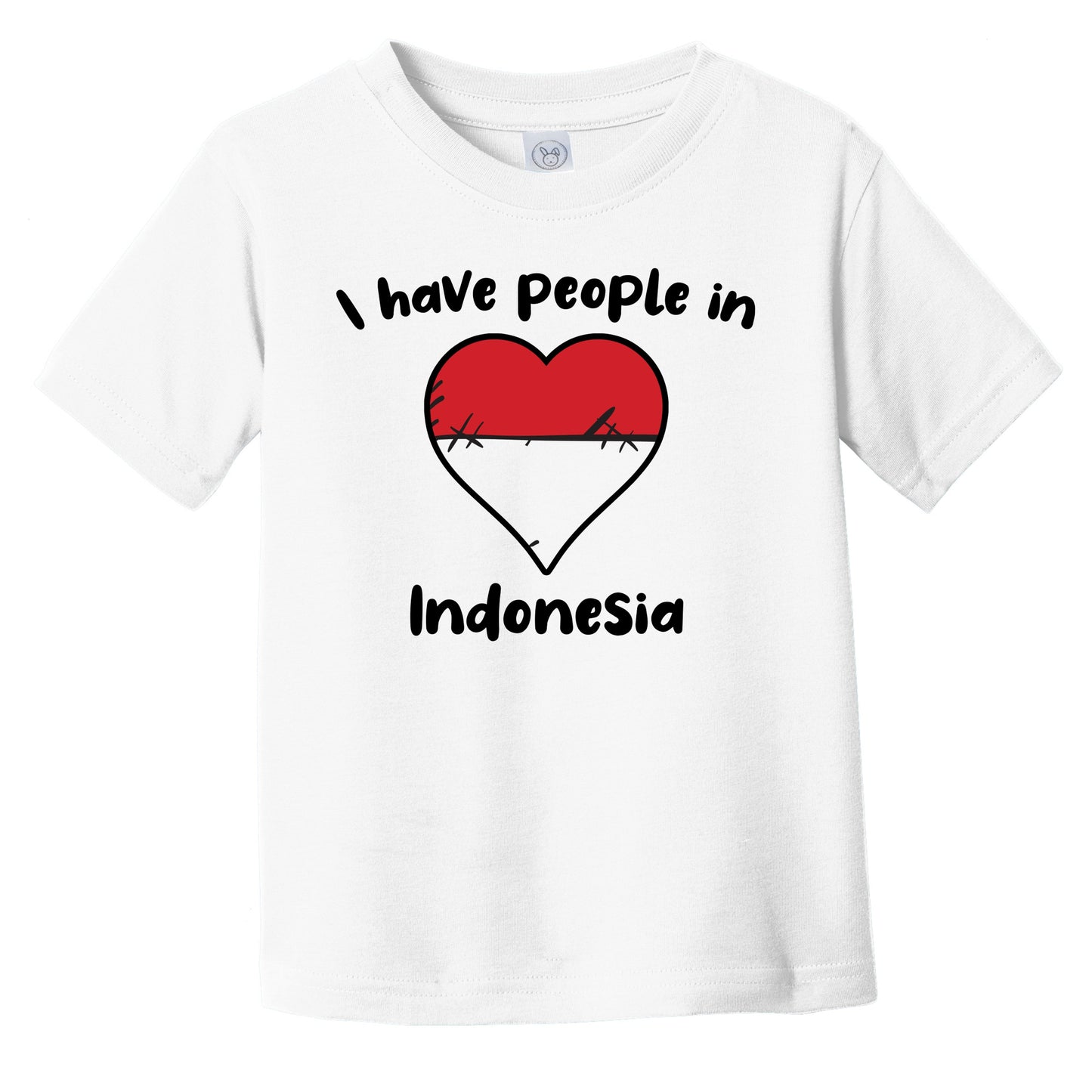 Indonesian Flag Heart I Have People In Indonesia Infant Toddler T-Shirt
