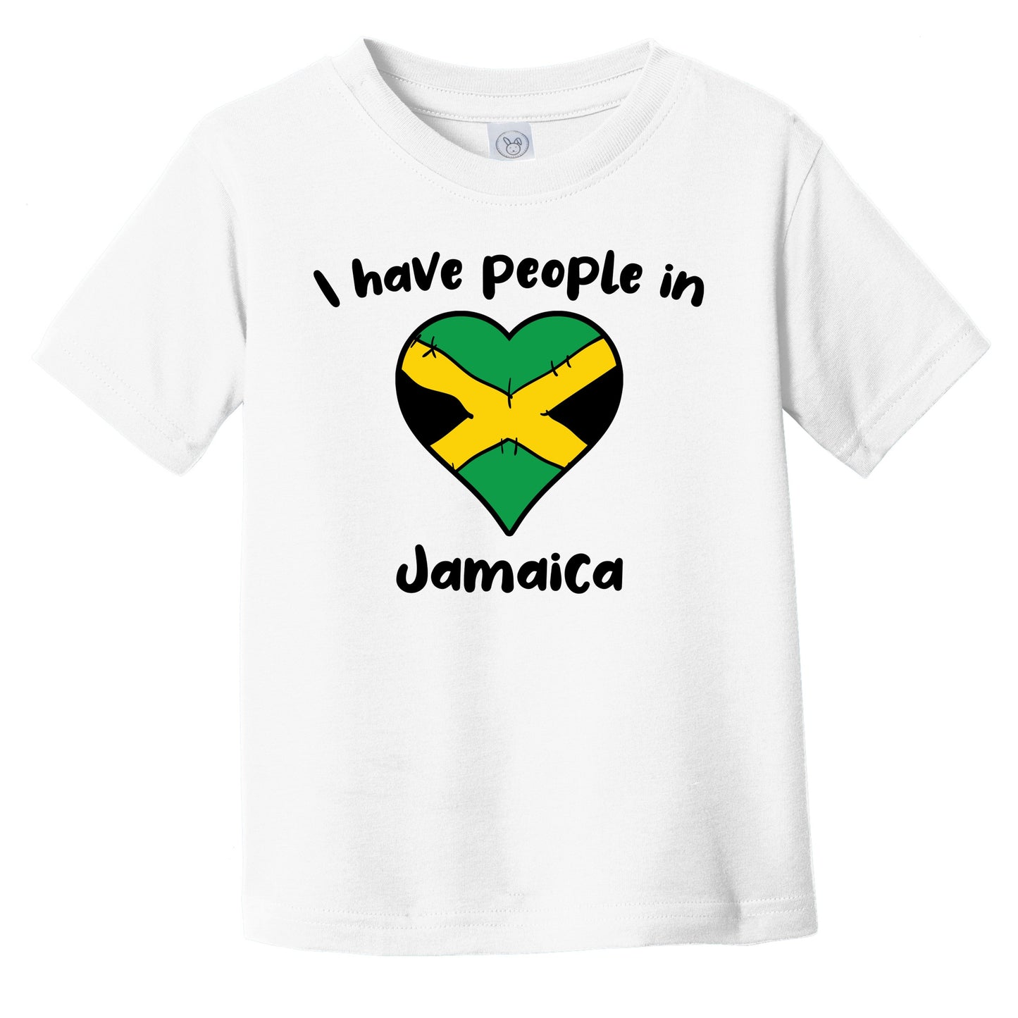 Jamaican Flag Heart I Have People In Jamaica Infant Toddler T-Shirt