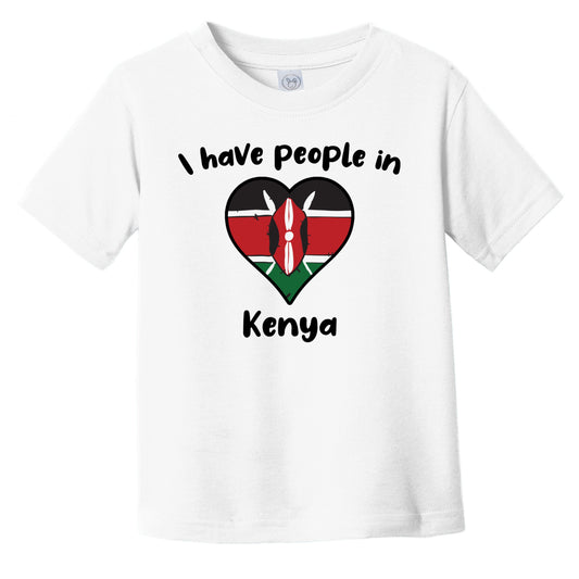 Kenyan Flag Heart I Have People In Kenya Infant Toddler T-Shirt