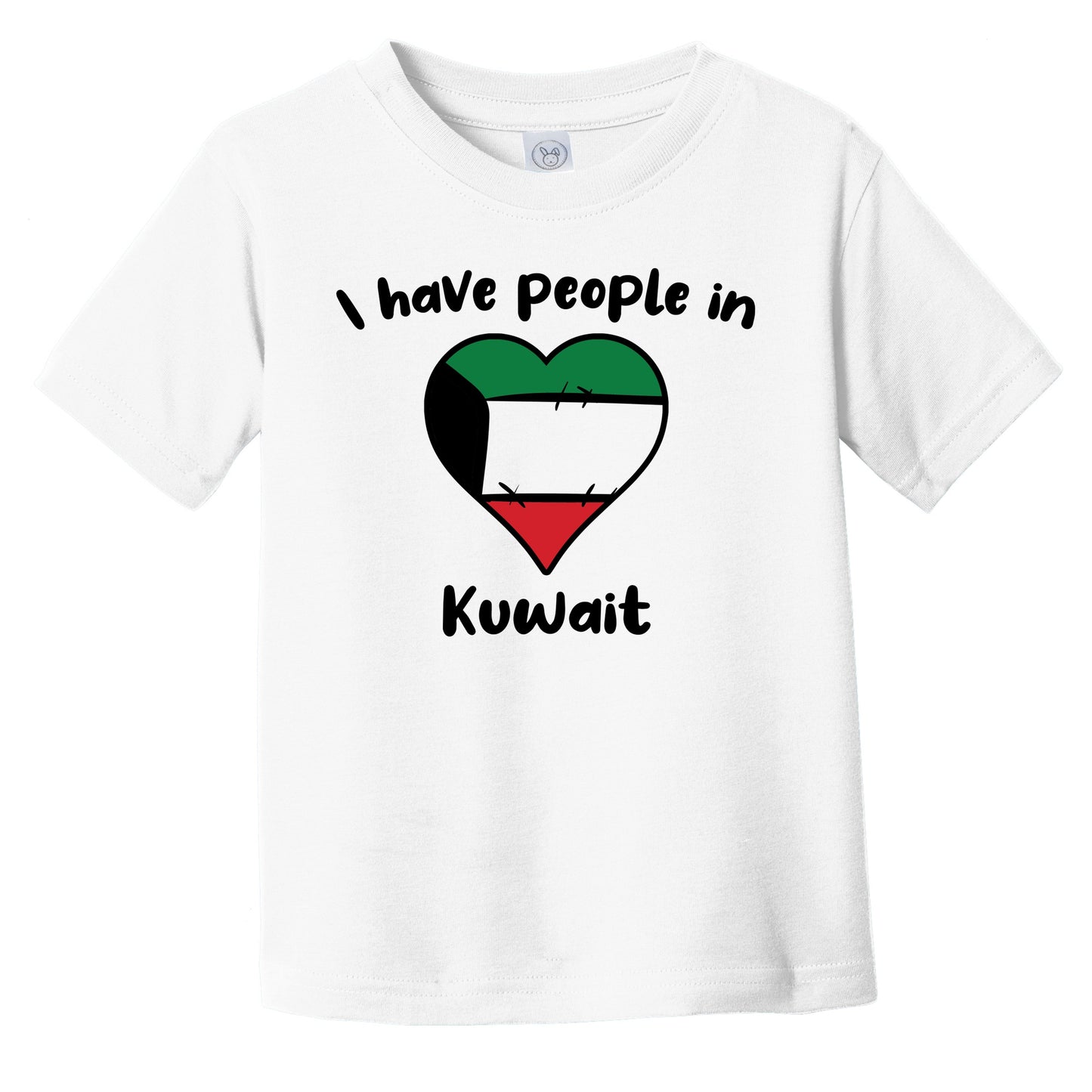 Kuwaiti Flag Heart I Have People In Kuwait Infant Toddler T-Shirt