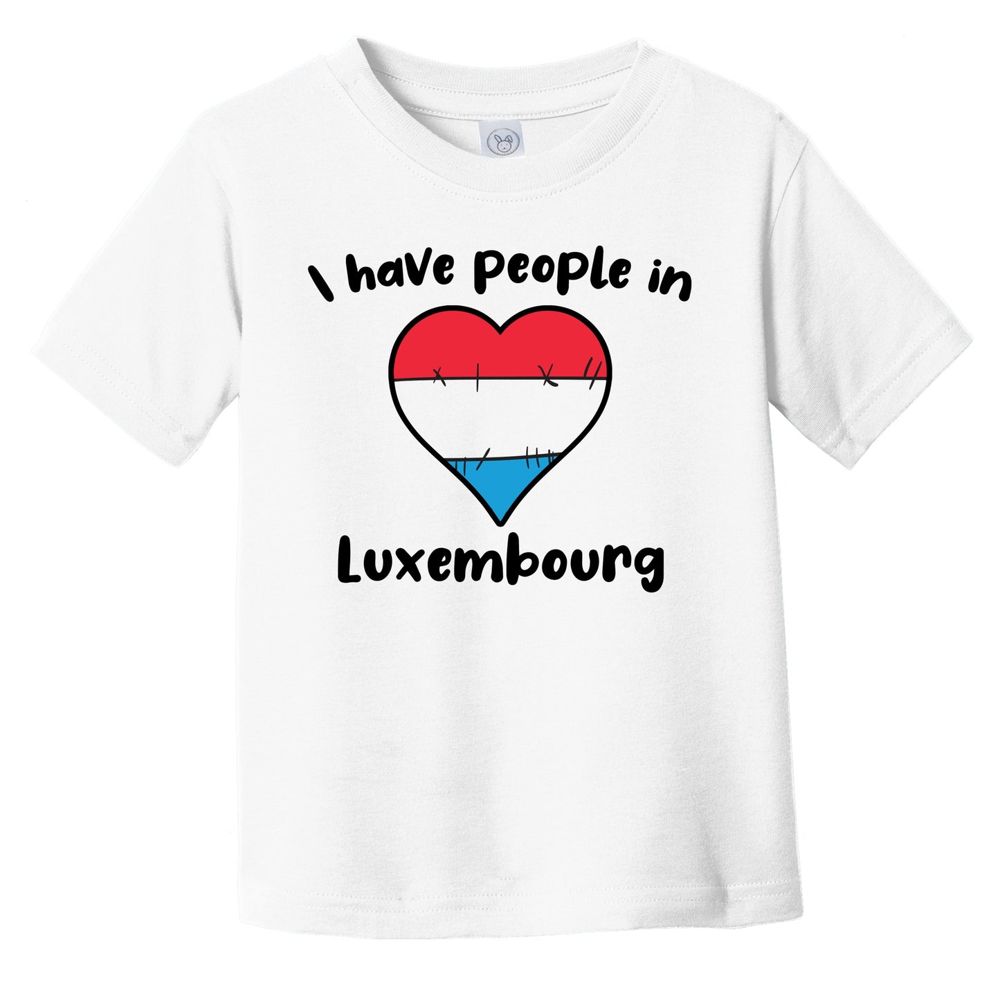 Luxembourgish Flag Heart I Have People In Luxembourg Infant Toddler T-Shirt