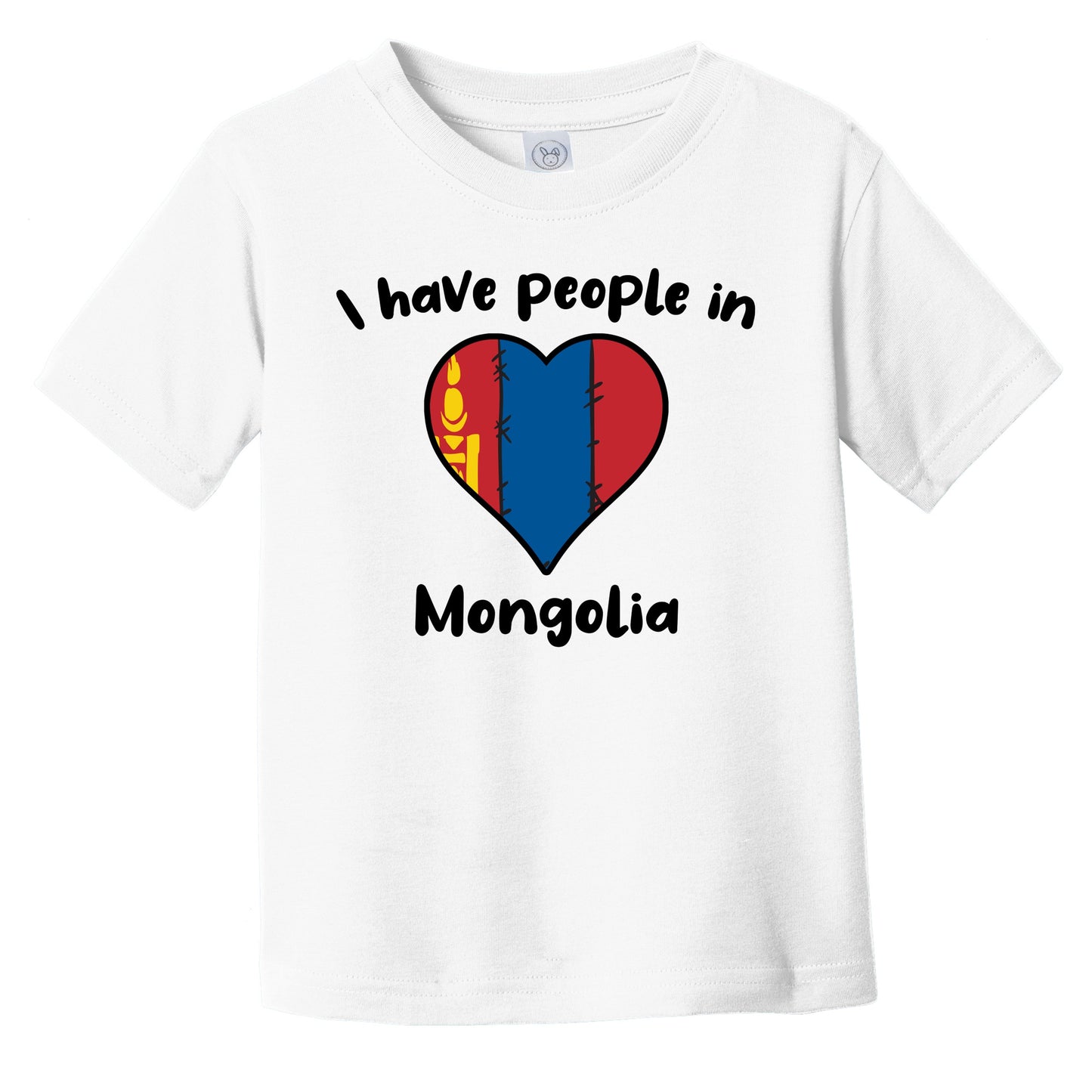 Mongolian Flag Heart I Have People In Mongolia Infant Toddler T-Shirt