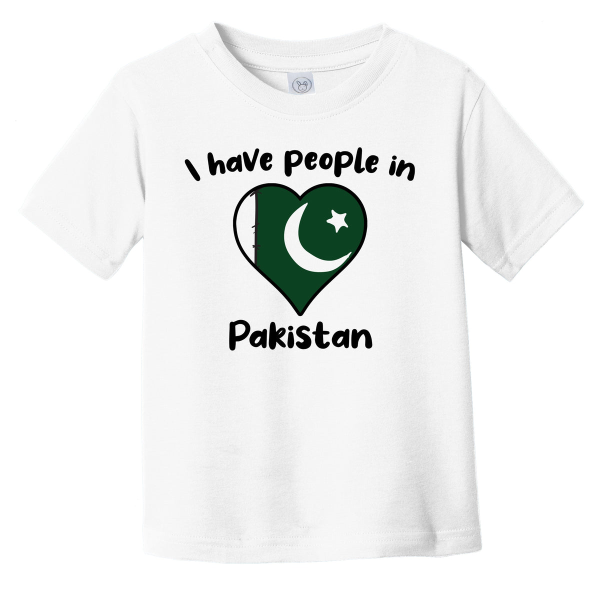 Pakistani Flag Heart I Have People In Pakistan Infant Toddler T-Shirt