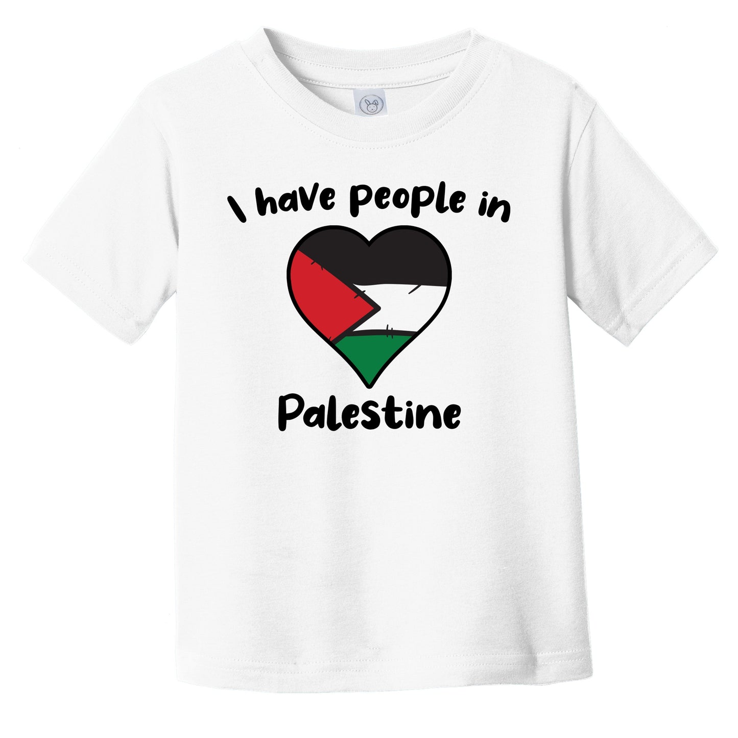 Palestinian Flag Heart I Have People In Palestine Infant Toddler T-Shirt