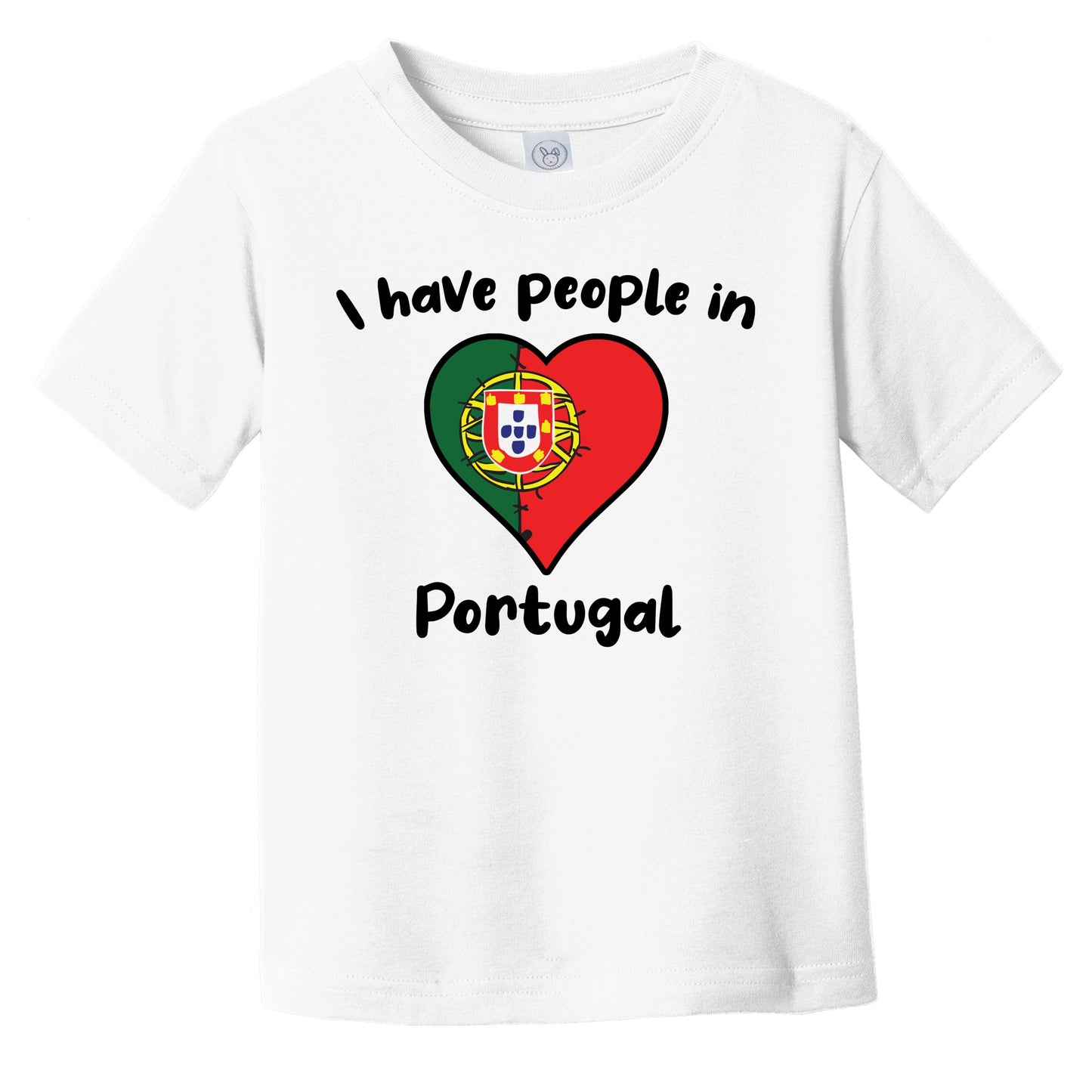 Portuguese Flag Heart I Have People In Portugal Infant Toddler T-Shirt