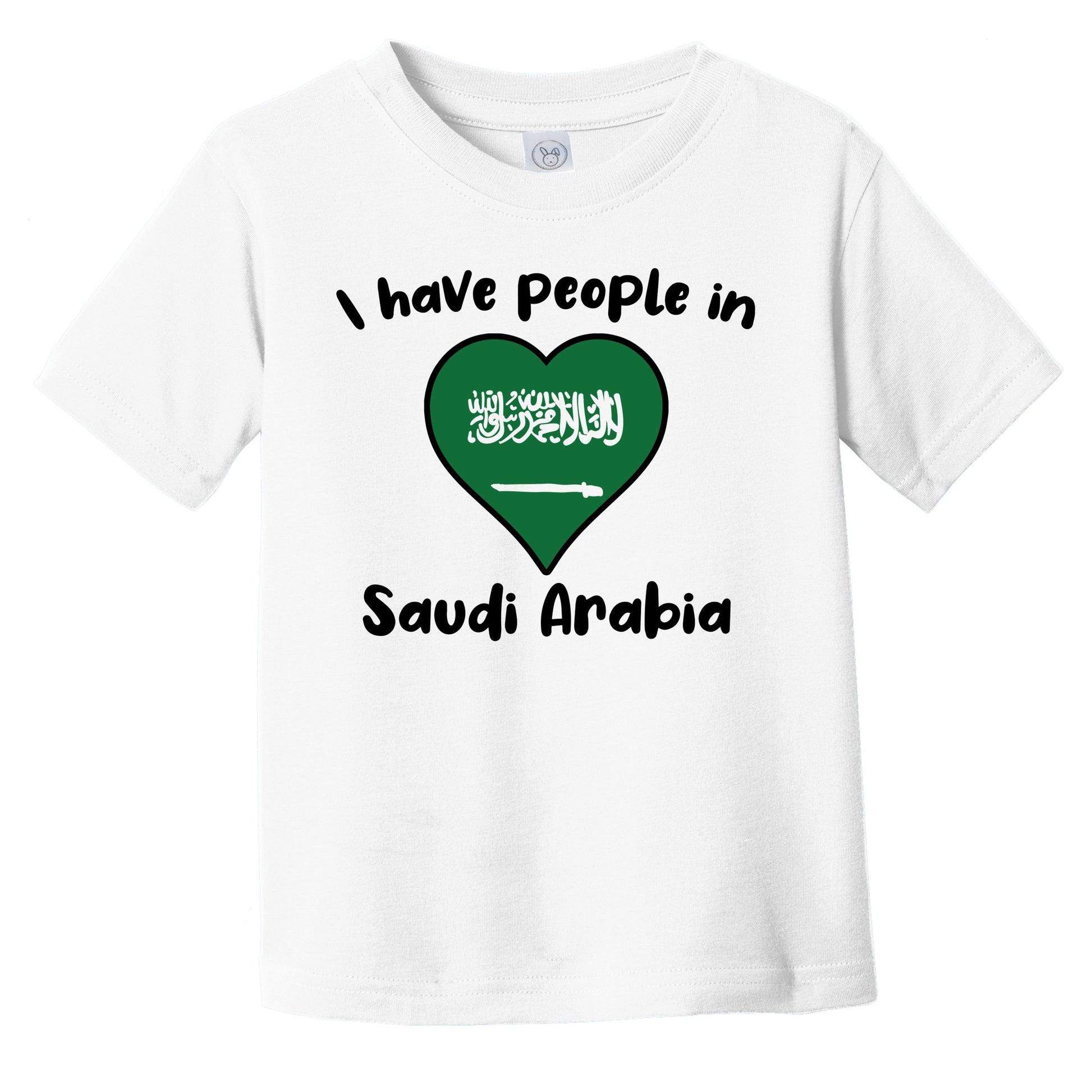 Saudi Flag Heart I Have People In Saudi Arabia Infant Toddler T-Shirt