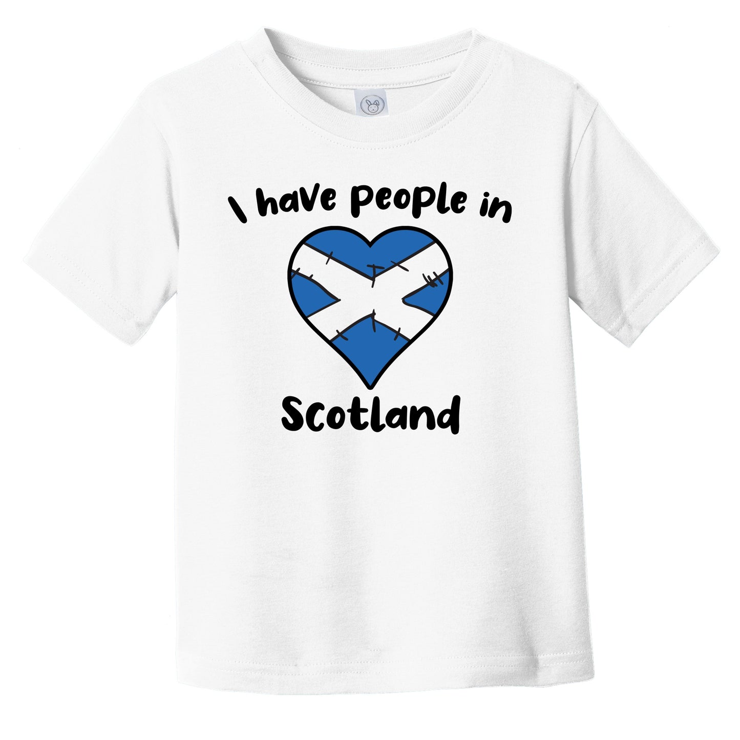 Scottish Flag Heart I Have People In Scotland Infant Toddler T-Shirt