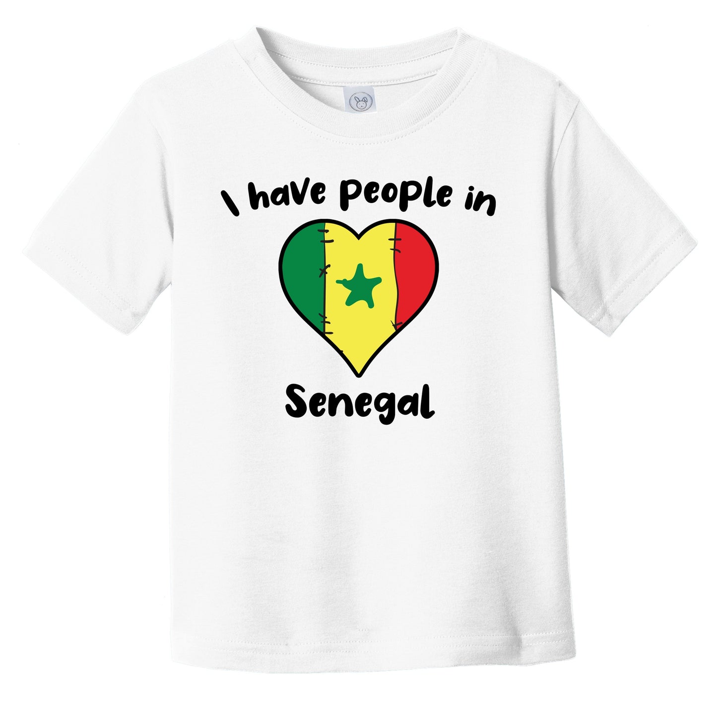 Senegalese Flag Heart I Have People In Senegal Infant Toddler T-Shirt