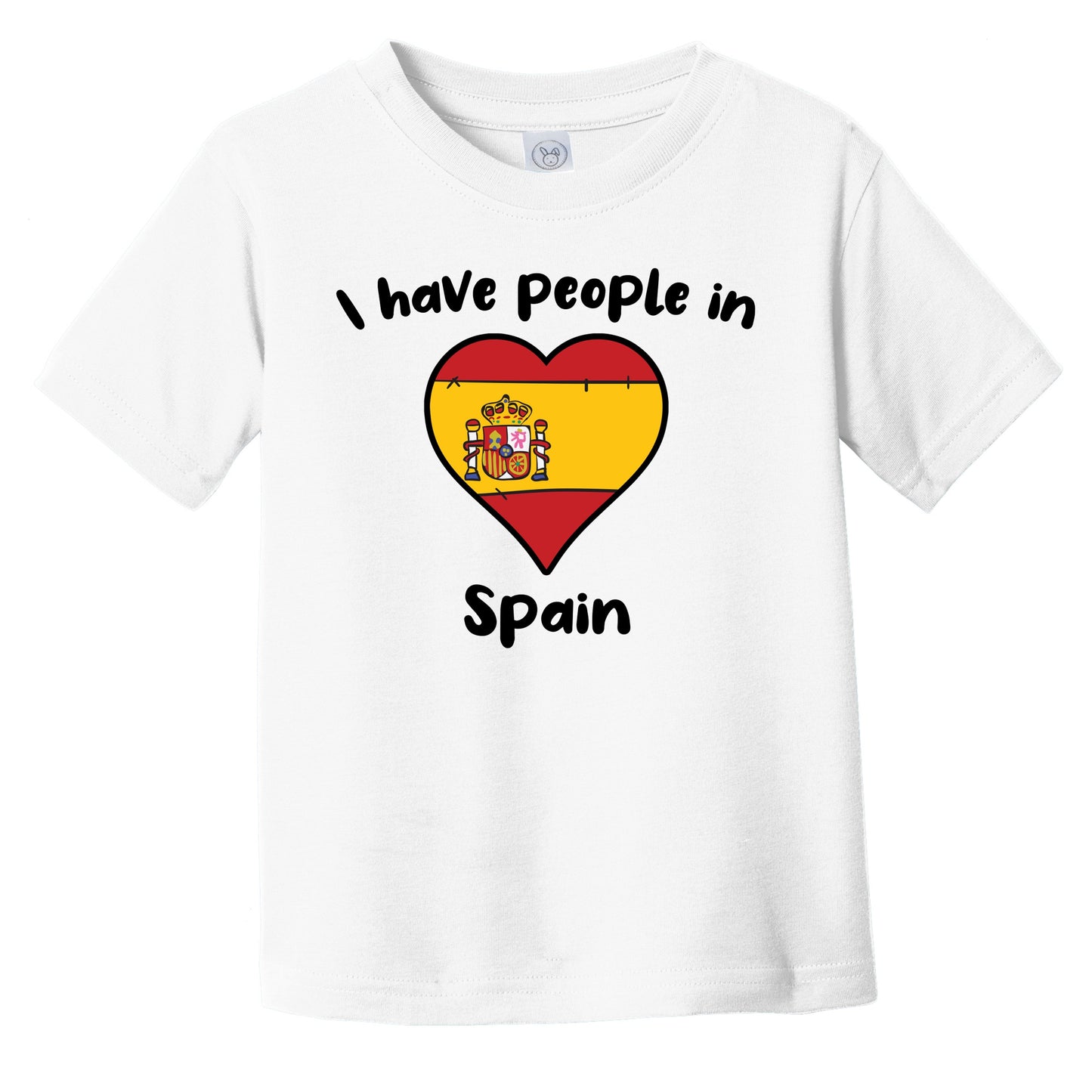 Spanish Flag Heart I Have People In Spain Infant Toddler T-Shirt
