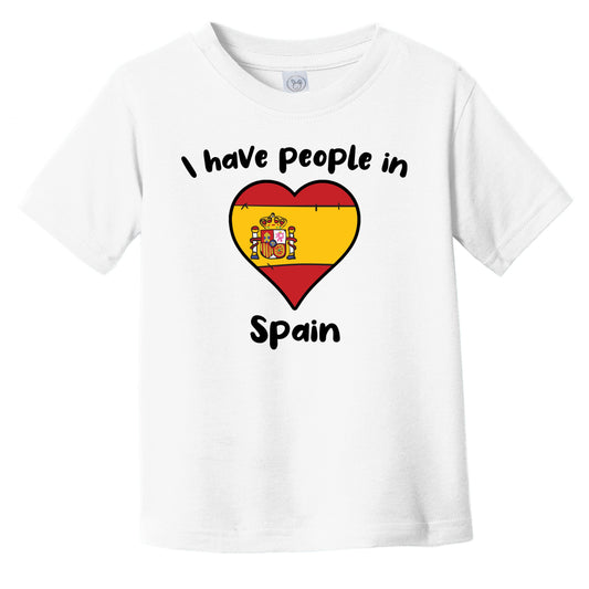 Spanish Flag Heart I Have People In Spain Infant Toddler T-Shirt