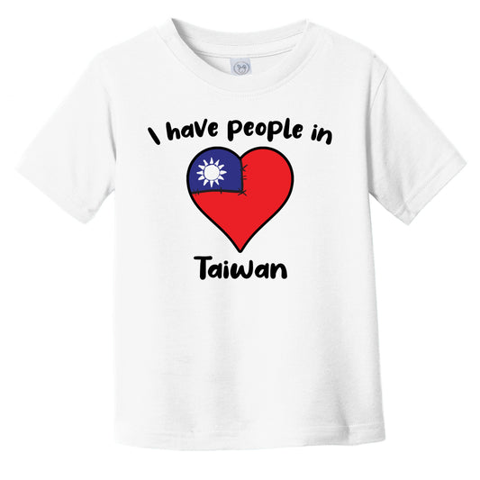Taiwanese Flag Heart I Have People In Taiwan Infant Toddler T-Shirt