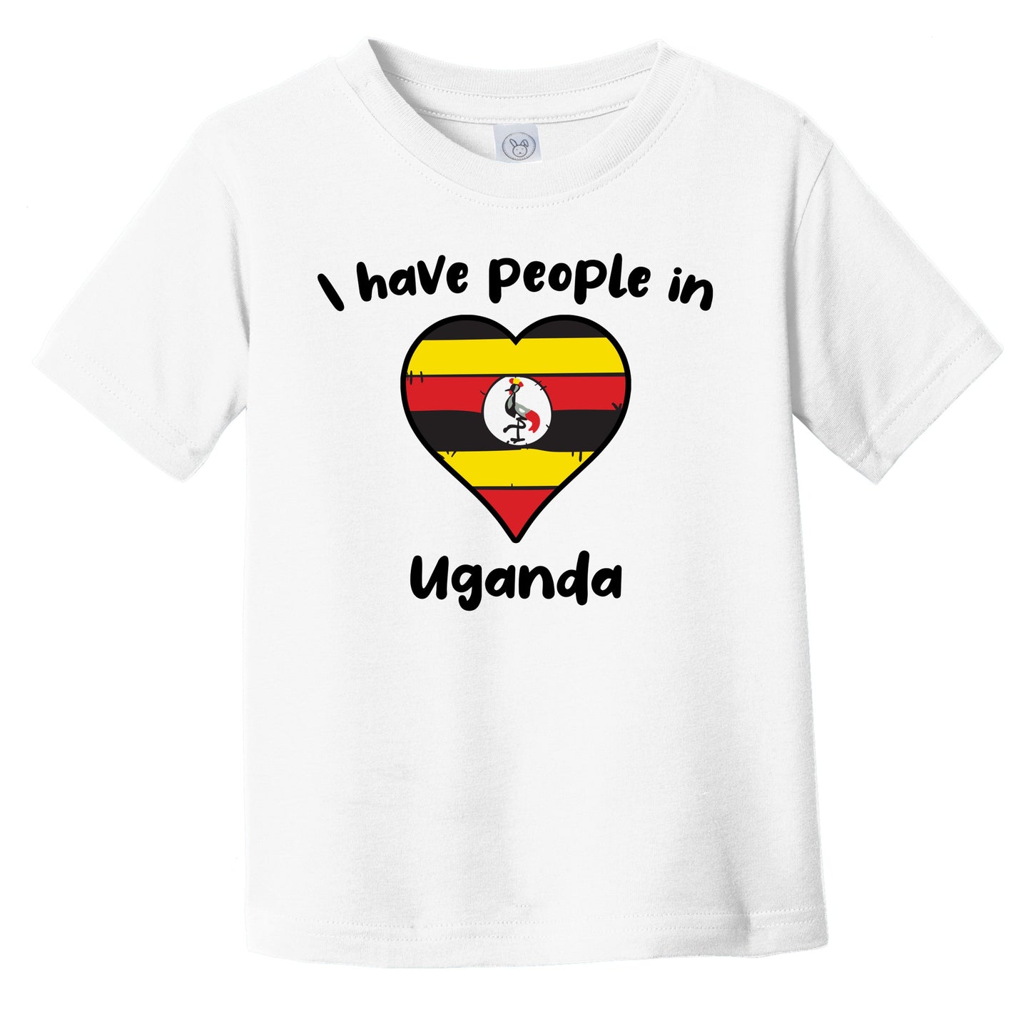 Ugandan Flag Heart I Have People In Uganda Infant Toddler T-Shirt