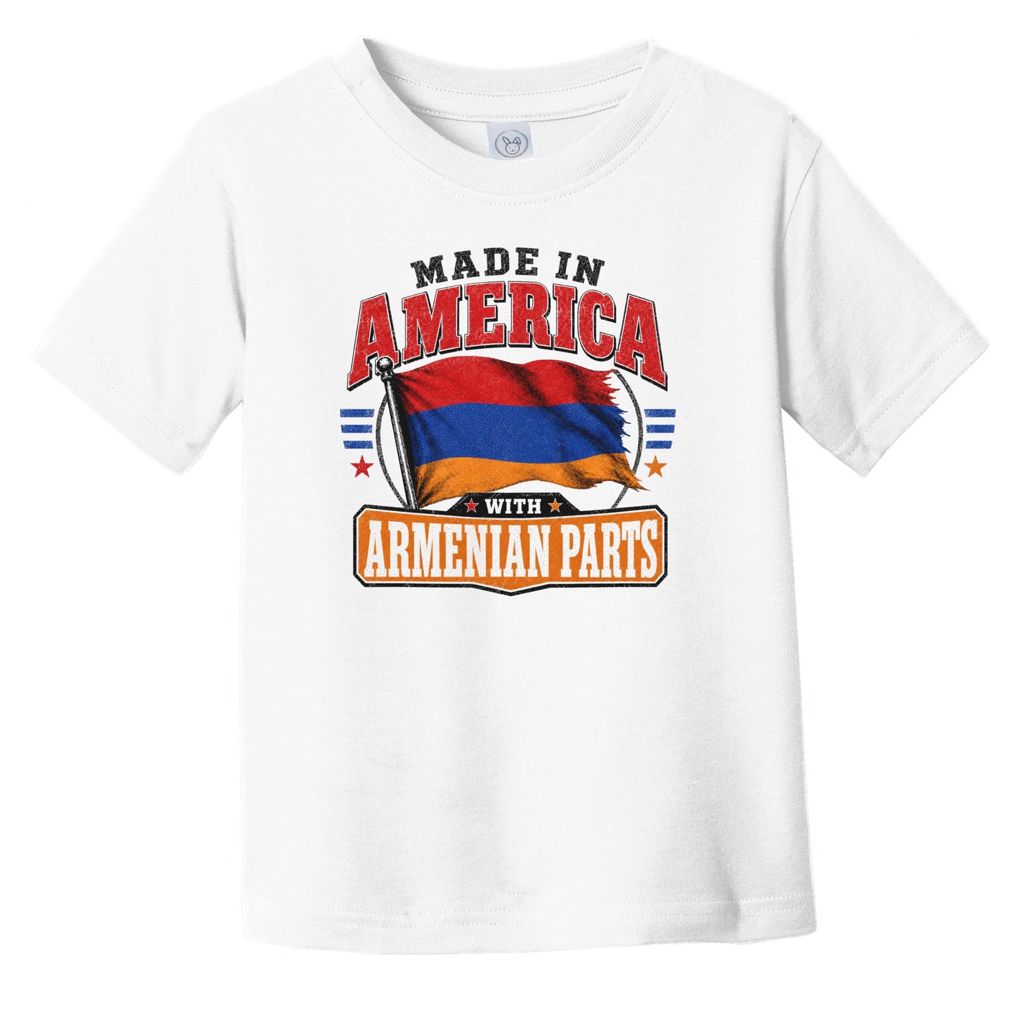 Made In America With Armenian Parts Armenia Flag Infant Toddler T-Shirt