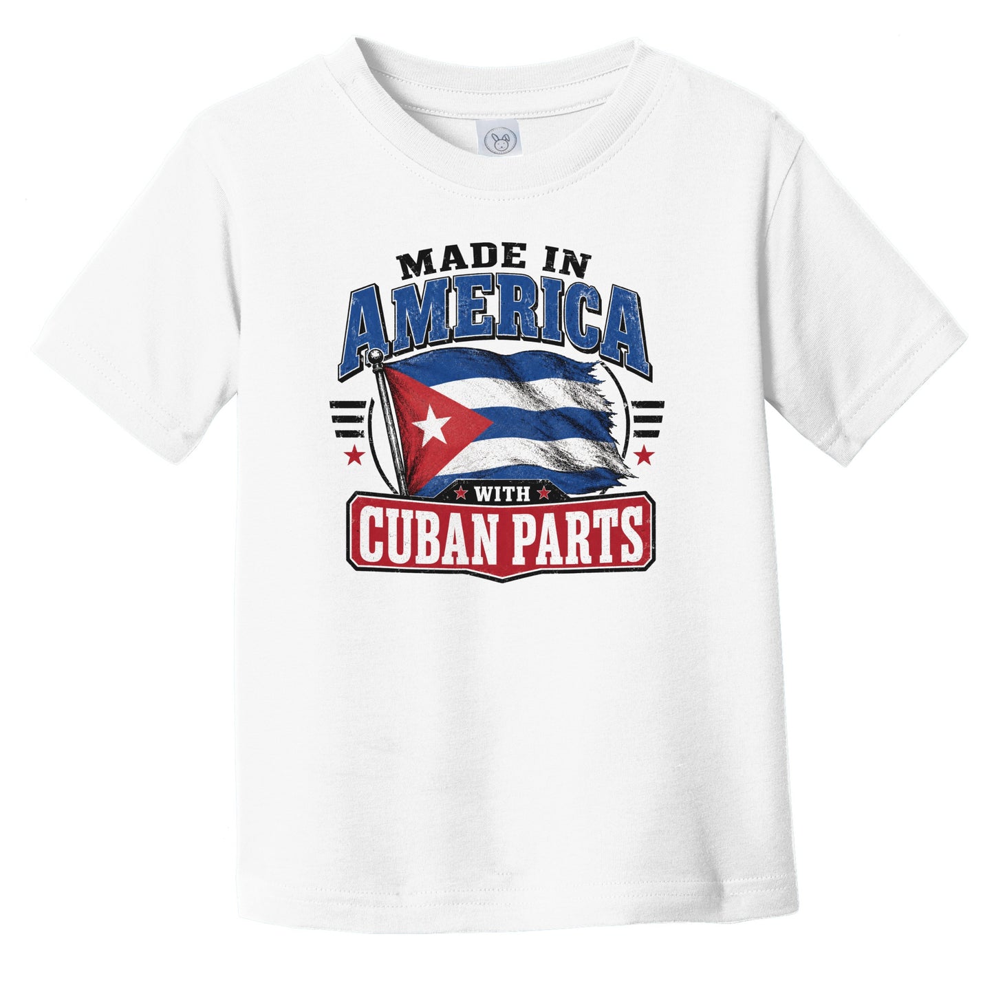 Made In America With Cuban Parts Cuba Flag Infant Toddler T-Shirt