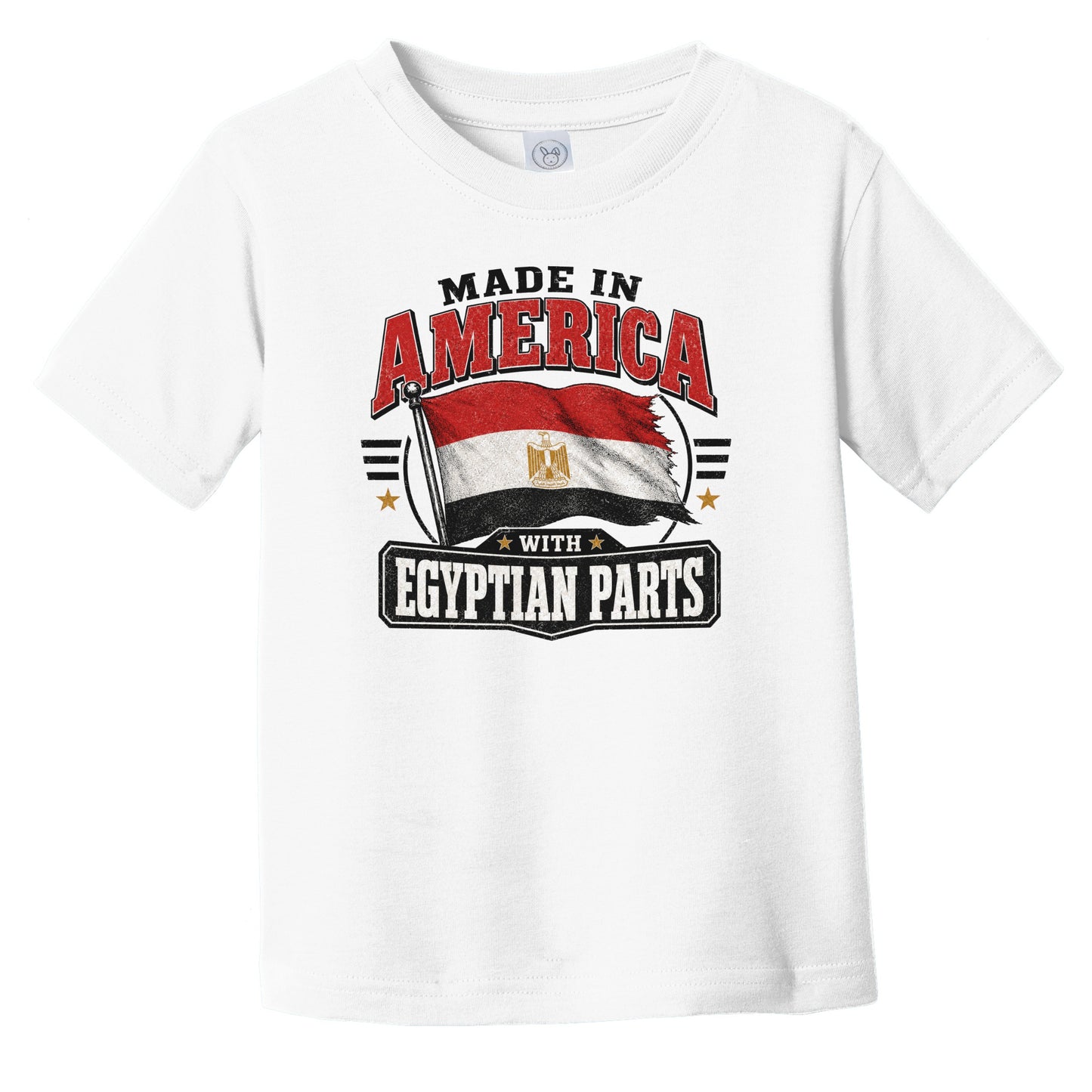 Made In America With Egyptian Parts Egypt Flag Infant Toddler T-Shirt