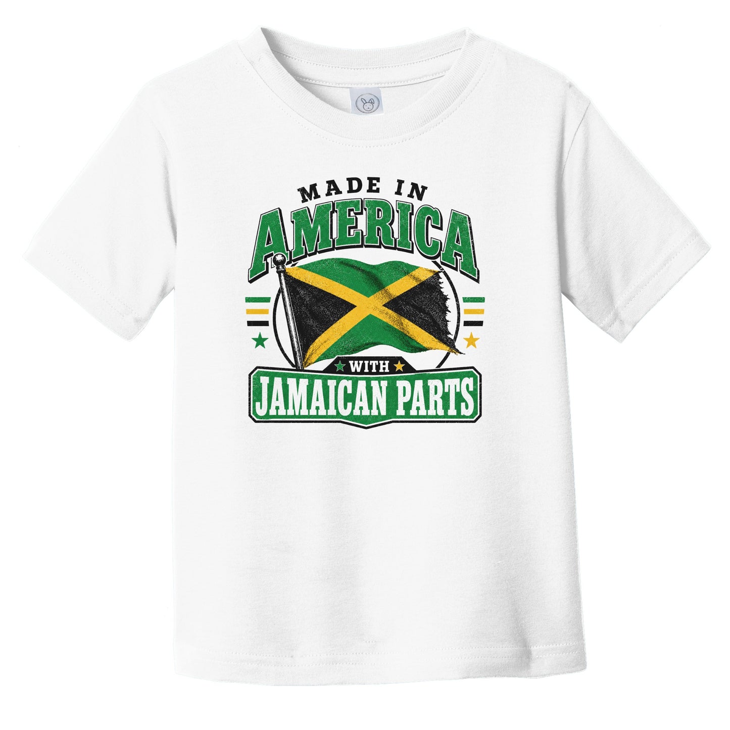 Made In America With Jamaican Parts Jamaica Flag Infant Toddler T-Shirt