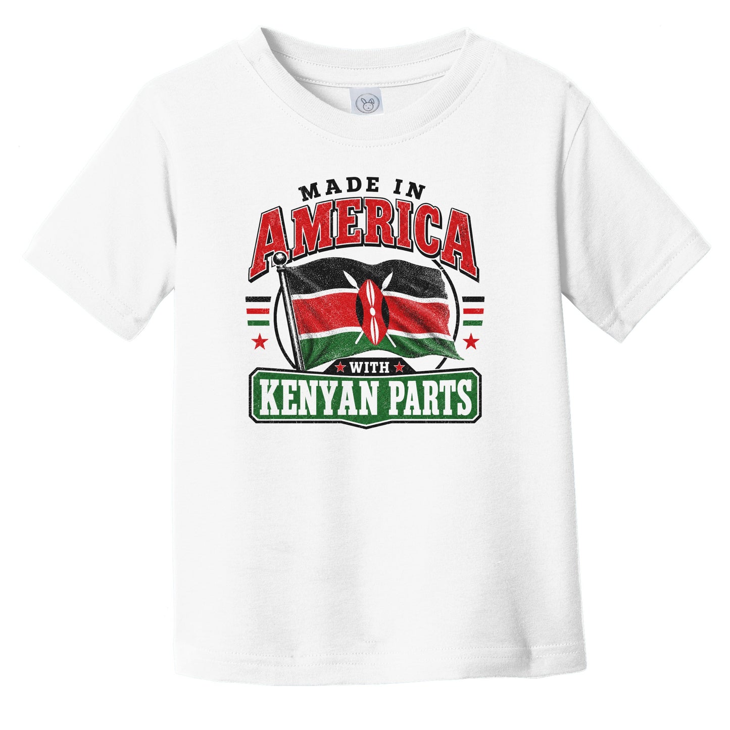 Made In America With Kenyan Parts Kenya Flag Infant Toddler T-Shirt