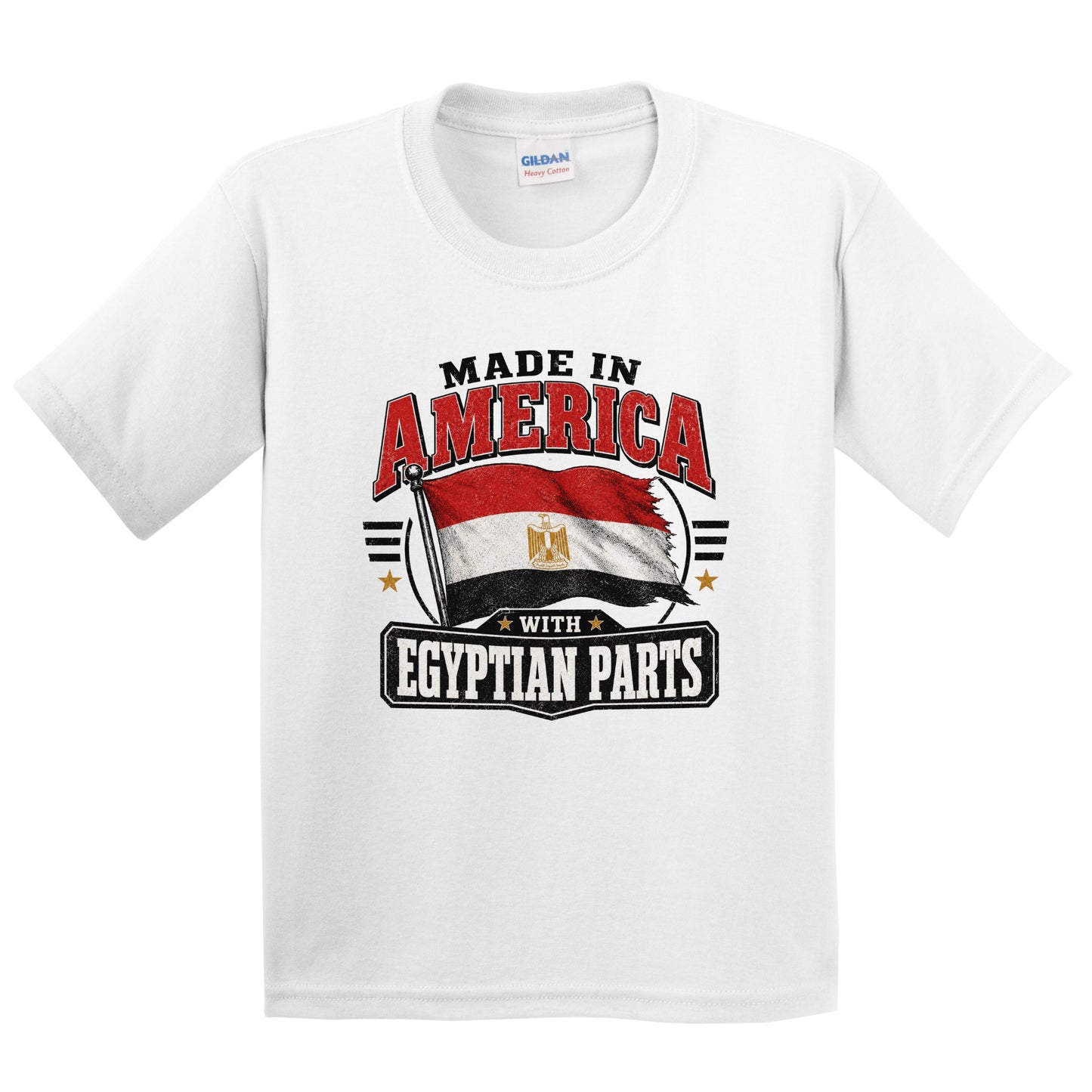 Made In America With Egyptian Parts Egypt Flag Youth T-Shirt