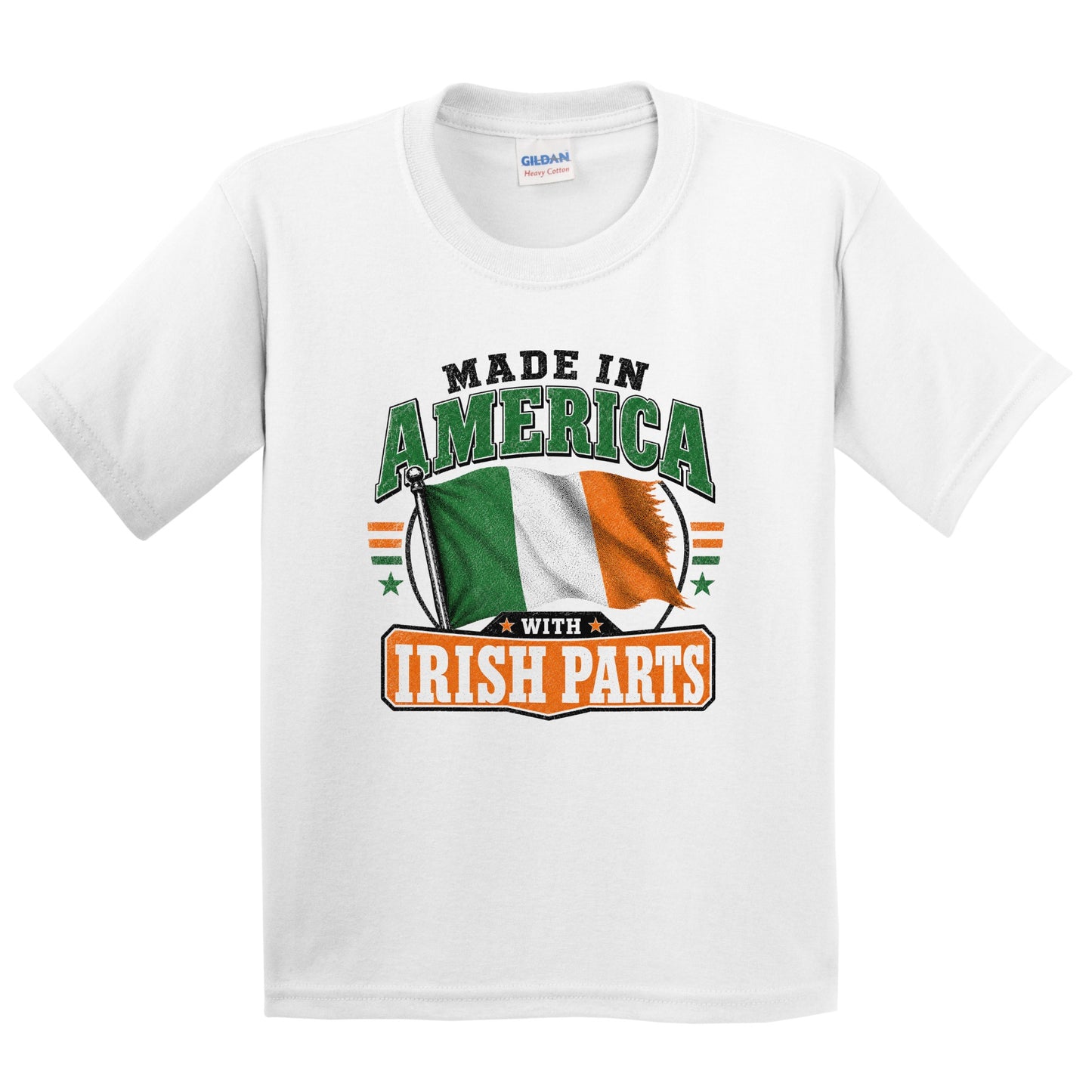 Made In America With Irish Parts Ireland Flag Youth T-Shirt