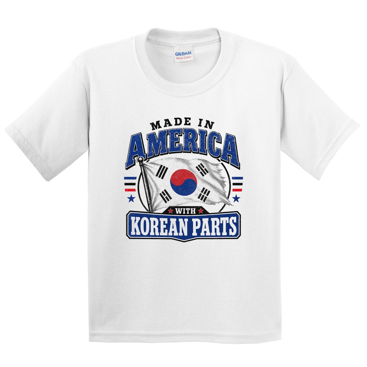 Made In America With Korean Parts South Korea Flag Youth T-Shirt
