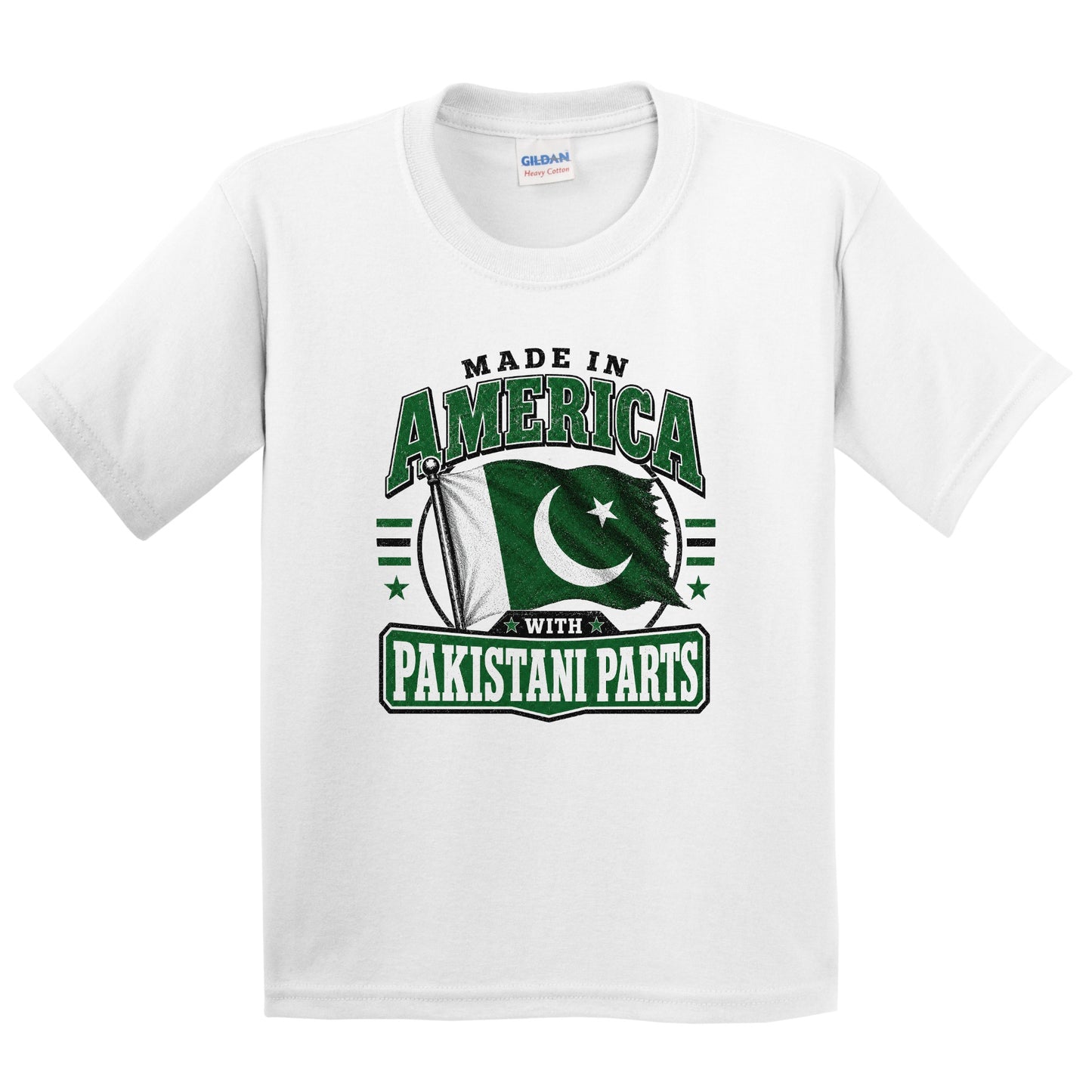 Made In America With Pakistani Parts Pakistan Flag Youth T-Shirt