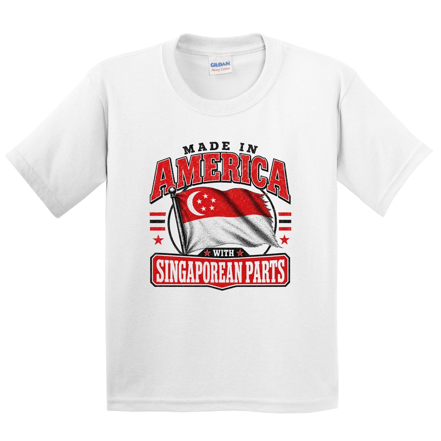 Made In America With Singaporean Parts Singapore Flag Youth T-Shirt