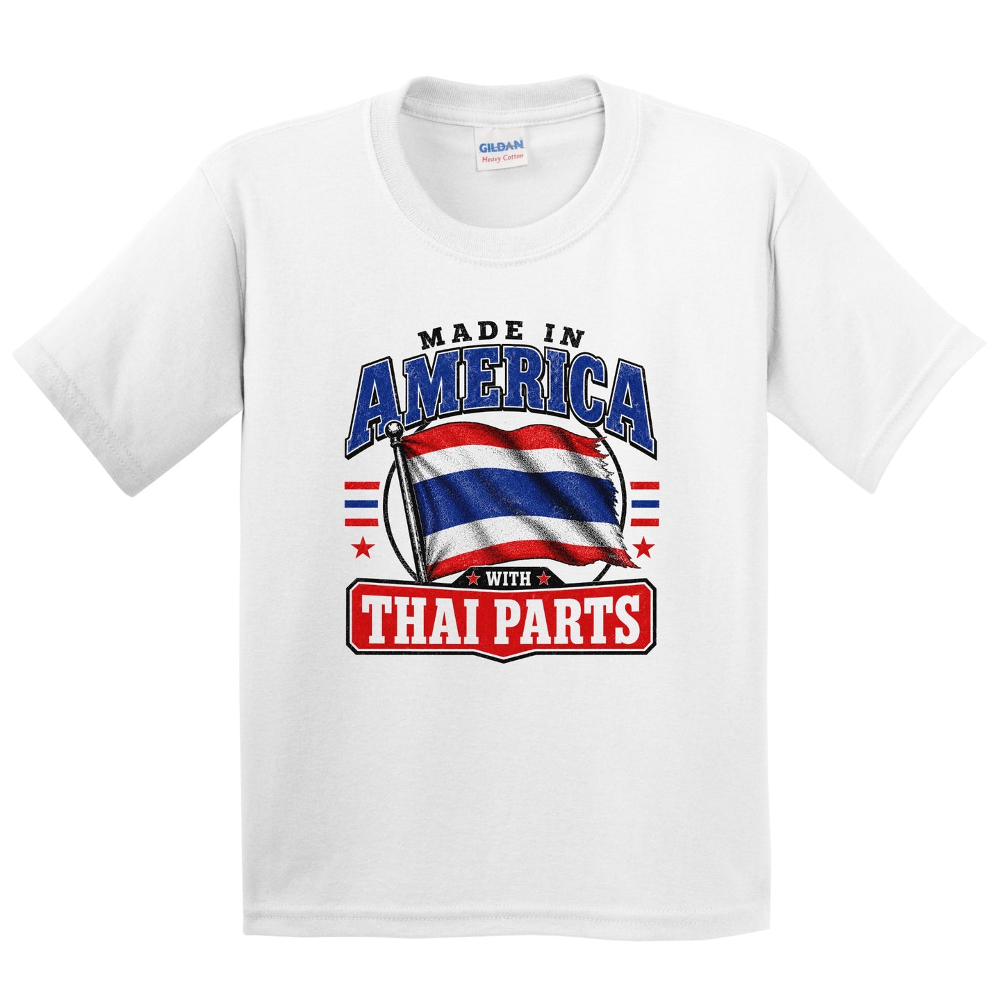 Made In America With Thai Parts Thailand Flag Youth T-Shirt