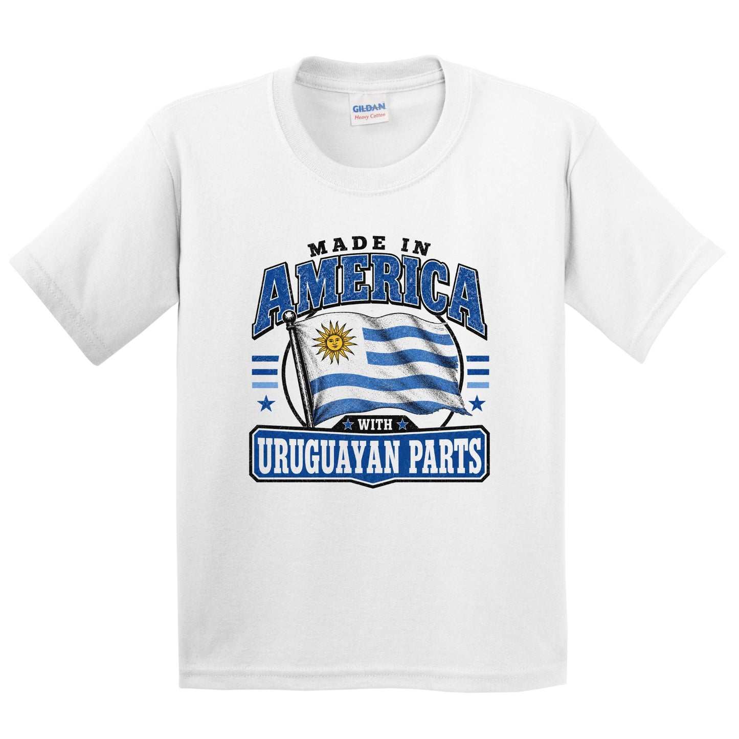 Made In America With Uruguayan Parts Uruguay Flag Youth T-Shirt