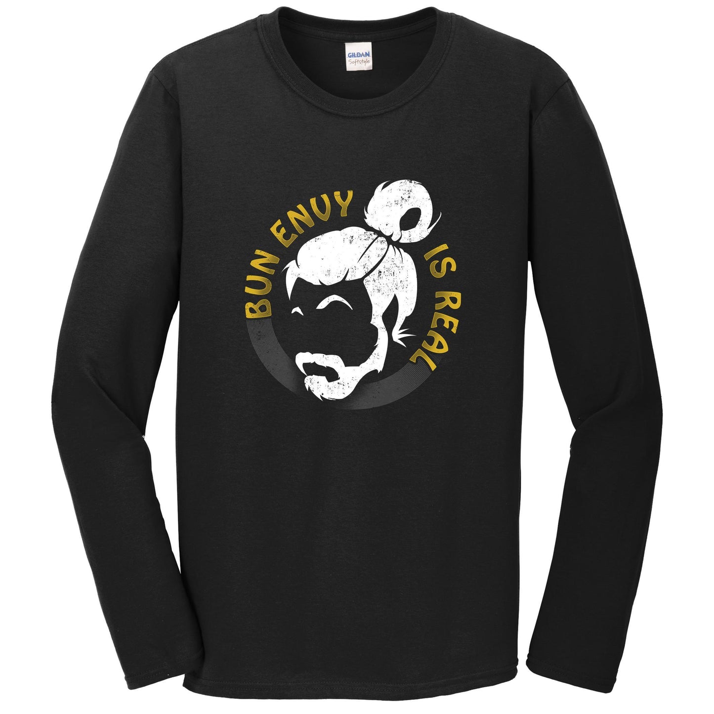 Bun Envy Is Real Funny Man Bun Long Sleeve T-Shirt