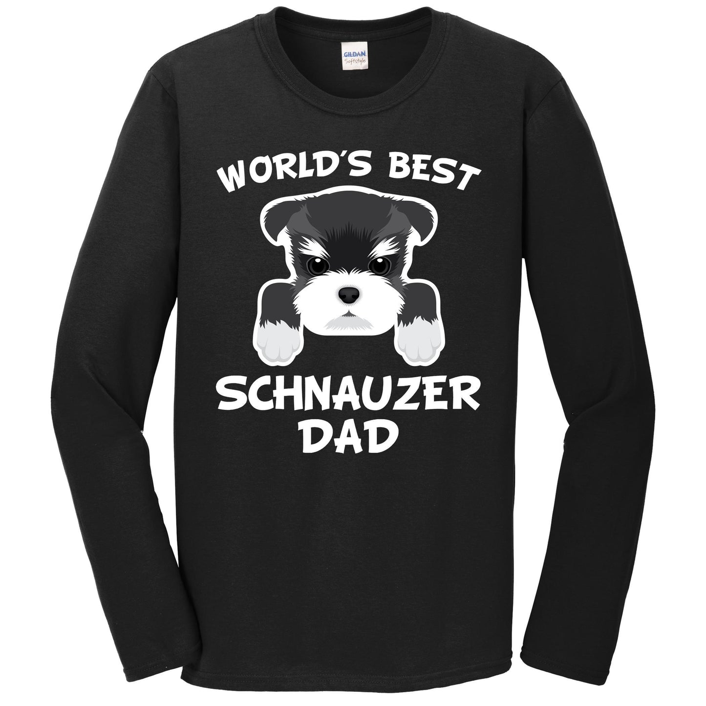 World's Best Schnauzer Dad Dog Owner Long Sleeve T-Shirt