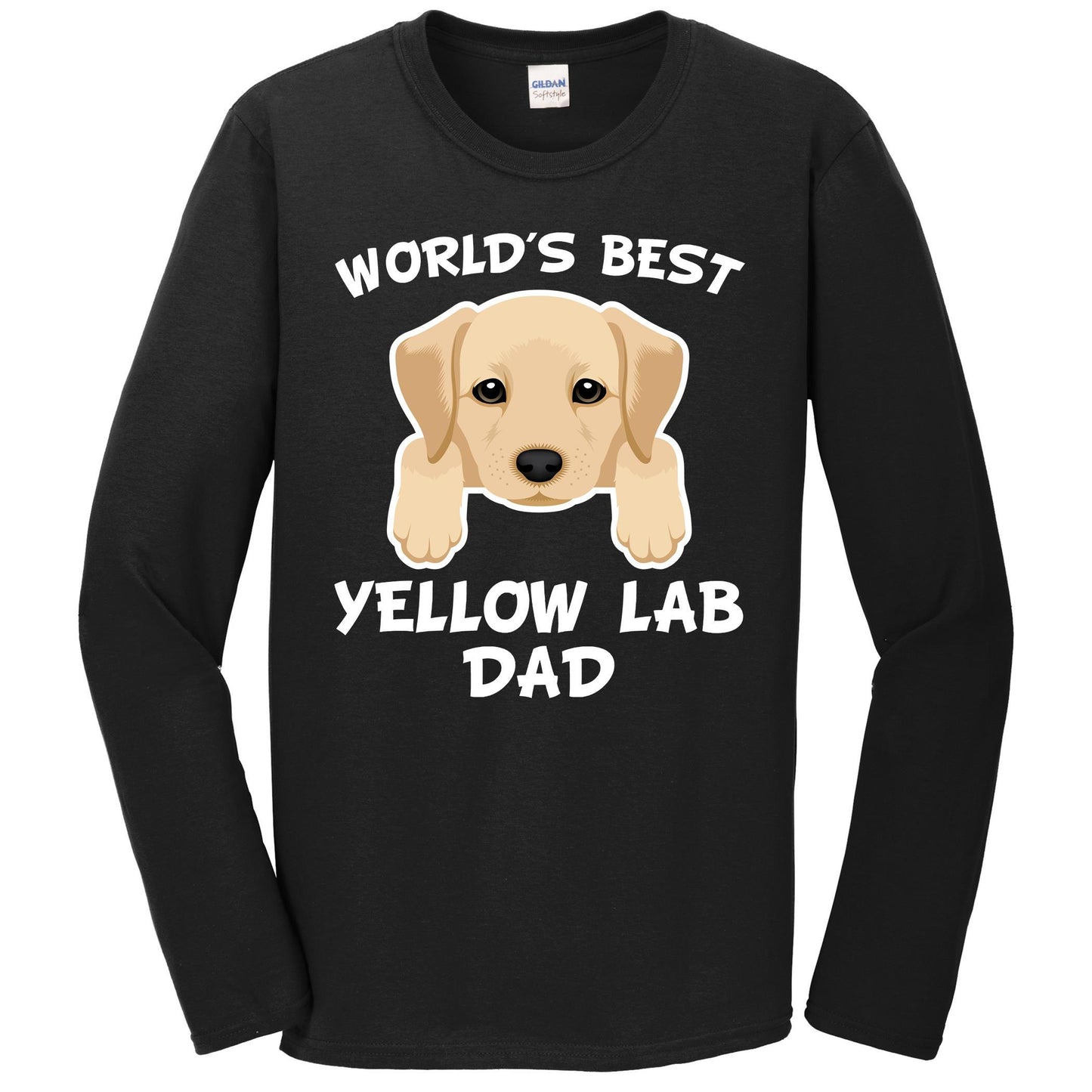 World's Best Yellow Lab Dad Dog Owner Long Sleeve T-Shirt