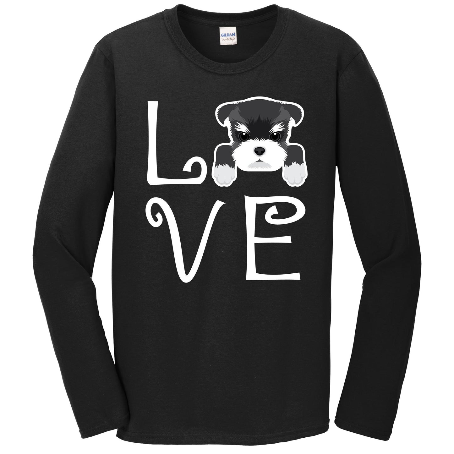 Schnauzer Love Dog Owner Schnauzer Puppy Long Sleeve T-Shirt