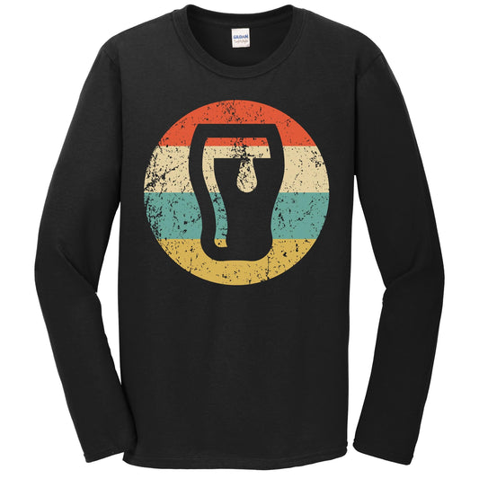 Craft Beer Drinker Shirt - Retro Beer Glass Long Sleeve T-Shirt