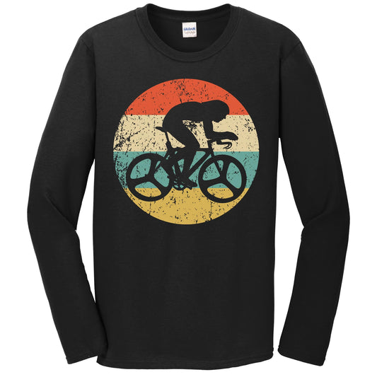 Cycling Shirt - Vintage Retro Cyclist Long Sleeve T-Shirt