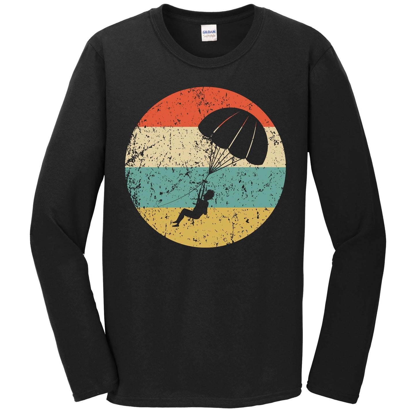 Parasailing Shirt - Vintage Retro Parasailer Long Sleeve T-Shirt
