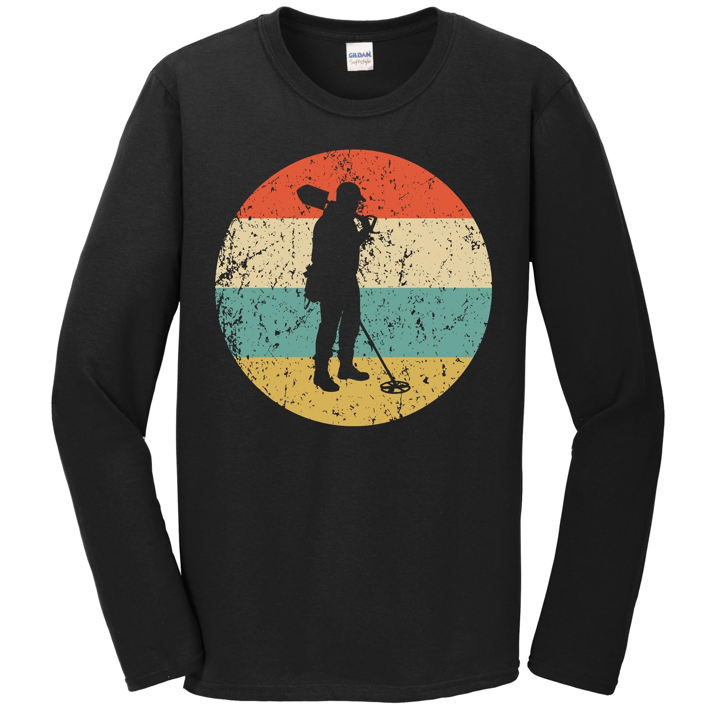 Metal Detecting Shirt - Vintage Retro Coinshooter Long Sleeve T-Shirt