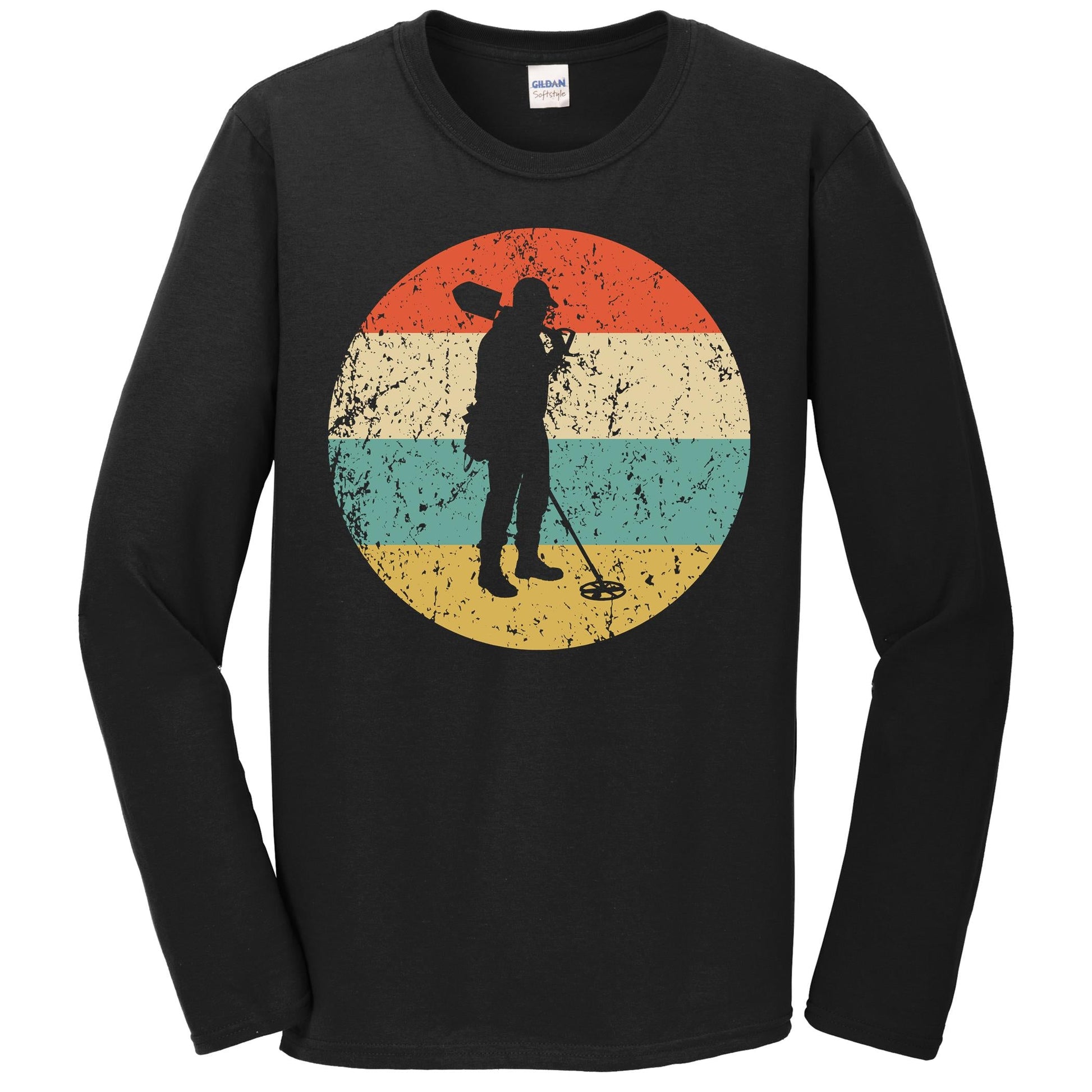 Metal Detecting Shirt - Vintage Retro Coinshooter Long Sleeve T-Shirt