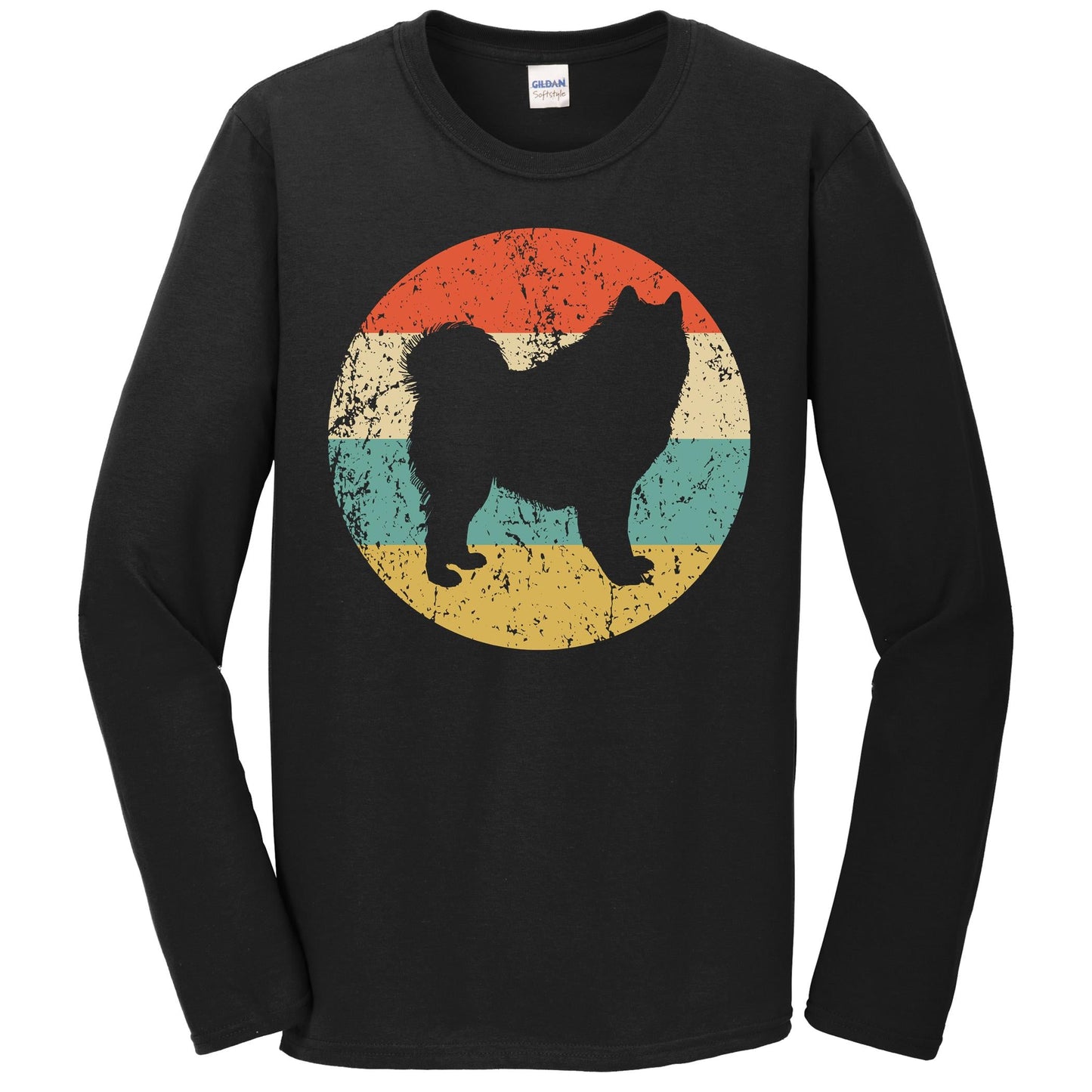 Samoyed Shirt - Vintage Retro Samoyed Dog Long Sleeve T-Shirt