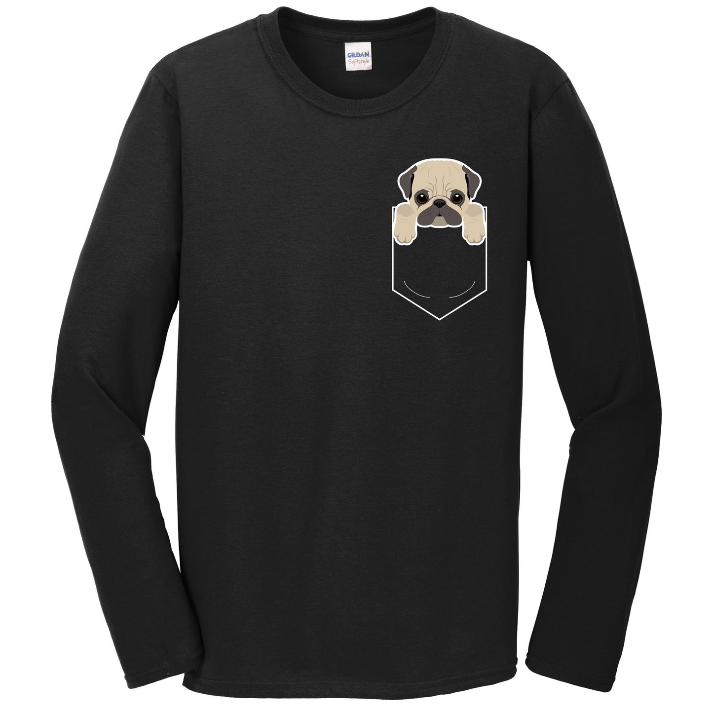 Pug In My Pocket Cute Dog Owner Long Sleeve T-Shirt