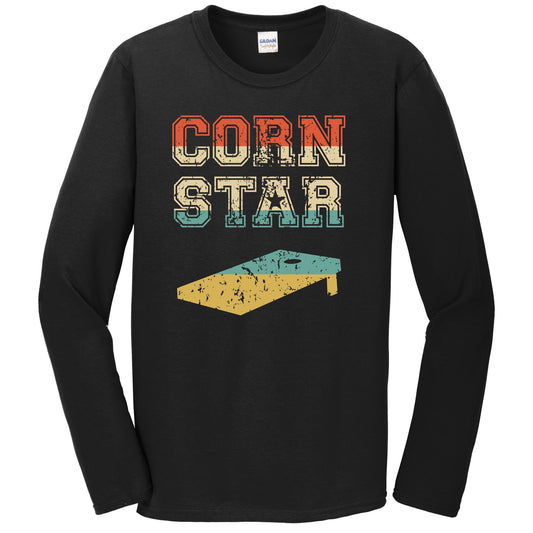 Corn Star Funny Cornhole Tournament Long Sleeve Shirt