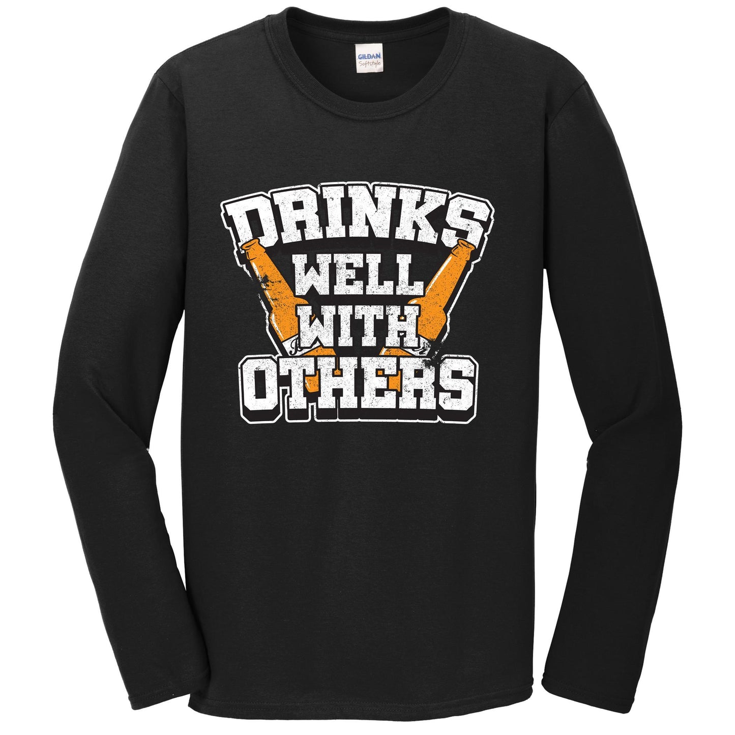 Drinks Well With Others Funny Beer Long Sleeve Shirt